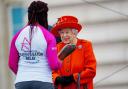 The Queen and Paralympian Kadeena Cox get the baton relay up and running