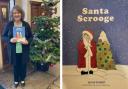 Lynne Hallett and her new book, Santa Scrooge