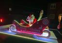Santa on one of his street visits in Malvern