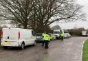 Police have been carrying out checks at speeding hotspots around Malvern