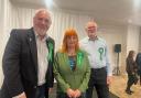 WIN: Green county councillors Martin Allen, Natalie McVey and Malcolm Victory