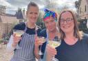Bar Limon staff raise a glass after being named as a finalist in the Muddy Stilettos Awards 2023. L-R: Commis chefs Joanne Patterson Tamayo and Ewa Kulik with owner Lucy Dunlop