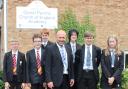 PRAISE: Students from Dyson Perrins CE Academy in Malvern with headteacher Mike Gunston