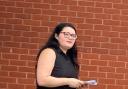 GUILTY: Gabrielle Williams pictured outside Worcester Magistrates Court after admitting drink driving in her Honda Jazz