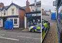 POLICE: The police outside the Beauchamp Arms in Malvern