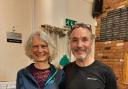 Nicky Spinks (left) and Malvern Joggers chairman Warwick Taylor at the special event