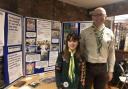 Maurice Bottomley from 1st Upton Scouts and cub scout Miriam Sharp