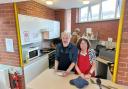Volunteers Neil Andrews and Ruth Smith helping out at Zest4Life’s lunch club