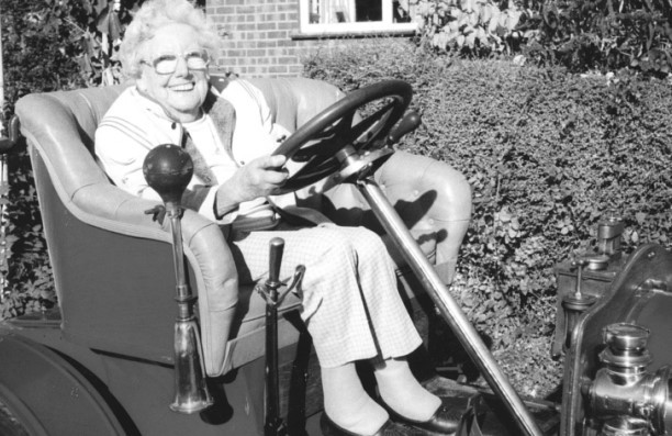 Berrow pensioner Violet May Warburton, a sprightly 99-year-old in October 2003 enjoyed a trip in a classic car courtesy of veteran car restorer Dick Gittings. The Darraq motor car was also 99 years old