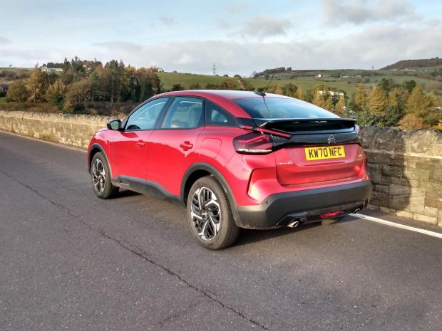 Malvern Gazette: The Citroen C4 Sense Plus pictured on a sunny day during a test drive near the border between South Yorkshire and Derbyshire