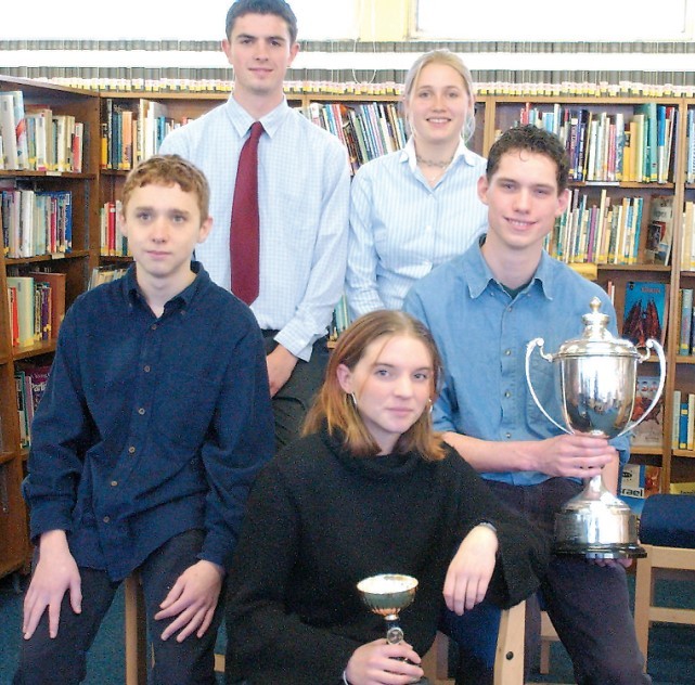 Dyson Perrins prizewinners pictured in december 2002: : (clockwise, from left) Jason Hilton,George Crowther, Katie Morris, Paul Gwilliam and Kate Smith