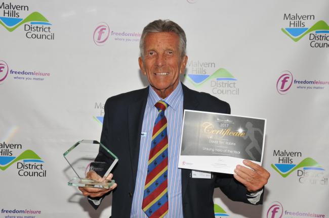 Dave Robins at the Malvern Hills District Council awards back in 2018.