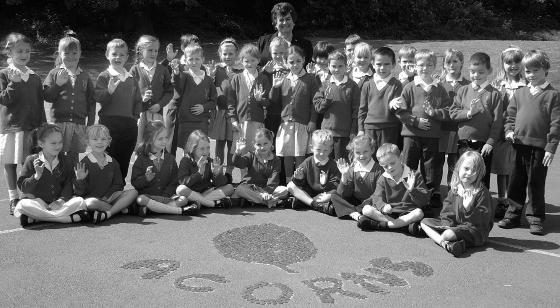 Pupils at St Joseph’s Primary School in Malvern were working hard for charity in 2003. A sponsored fitness session and a collection of 1p and 2p coins resulted in a total of £1,642 for the Acorns Children’s Hospice Appeal 