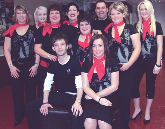 Staff at Air Hairdressing were celebrating the salons third birthday in May 2006