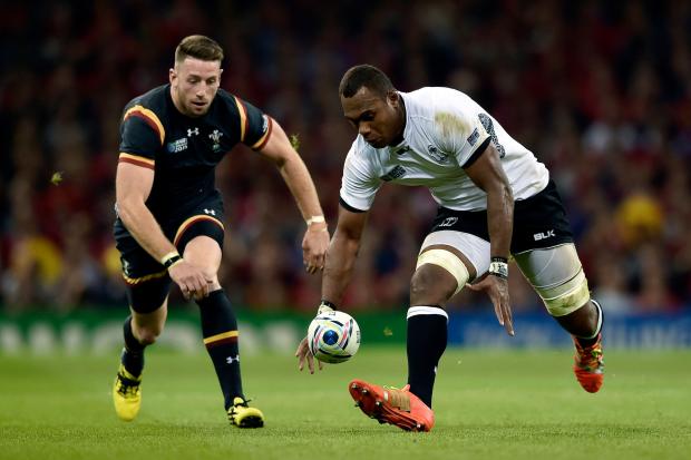 Leone Nakarawa of Fiji looks to gather the ball - Mandatory byline: Patrick Khachfe/JMP - 07966 386802 - 01/10/2015 - RUGBY UNION - Millennium Stadium - Cardiff, Wales - Wales v Fiji - Rugby World Cup 2015 Pool A.
