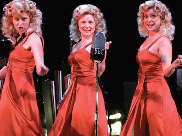 Malvern’s Pam Jolley, centre, in action singing with the Blonde Bombshells and turning back the clock to 1943 in this 2007 show