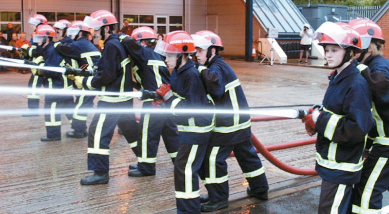 Malvern Young Firefighters showed off skills at a presentation evening in May 2006