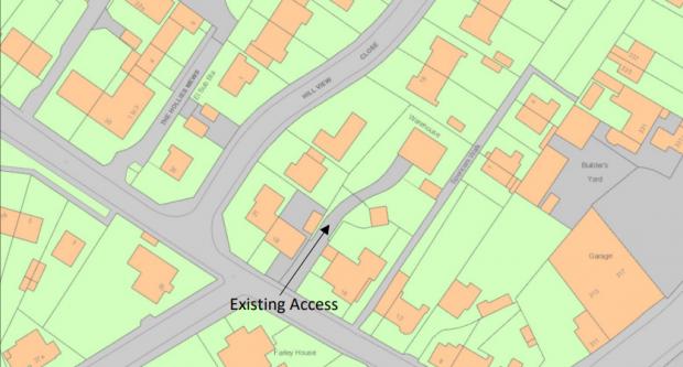 Malvern Gazette: ACCESS: The proposed site access