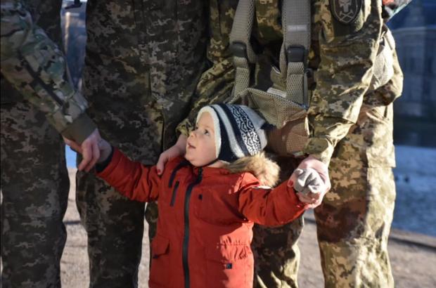 Malvern Gazette: Lera's son, Tim aged 3, at the independence day parade at Kyiv 