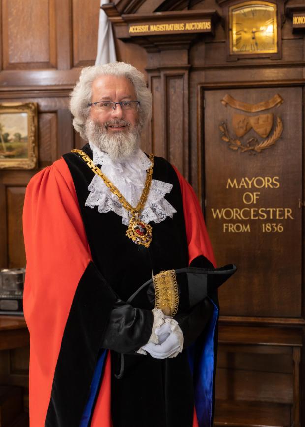 Malvern Gazette: INTEREST: The Mayor of Worcester, Cllr Adrian Gregson, is also a custodian of Worcester's rich history