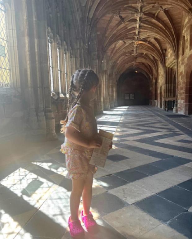 Malvern Gazette: VISIT: Cher Lloyd's daughter Delilah-Rae at Worcester Cathedral. Picture: Instagram/@cherlloyd