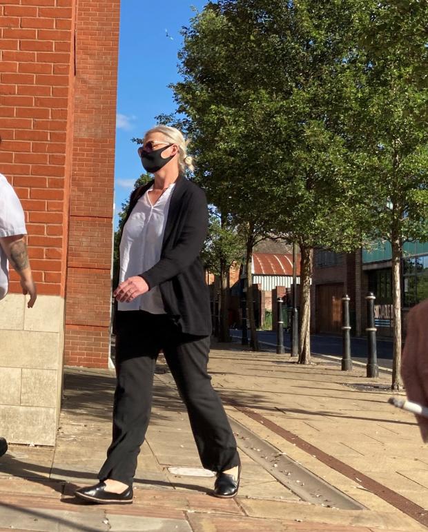Malvern Gazette: COURT: Marie Handy outside Worcester Magistrates Court following alleged cruelty and abuse at Rhydd Court School in Hanley Castle in the 1970s, 80s and 90s
