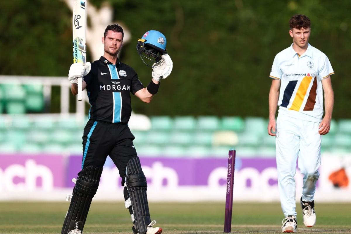 Jake Libby scored his maiden List A century but it was not enough to guide the Rapids to victory at home to Derbyshire. Pic: WCCC