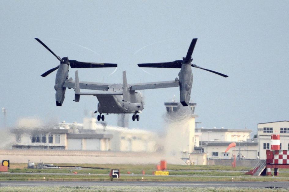 Divers find wreckage and remains from Osprey aircraft that crashed off Japan