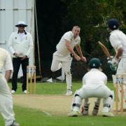 James Wagstaff bowls for Colwall