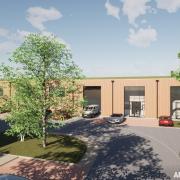 PLAN: Artist's impressions of the proposed warehouse off Station Road in Upton: Picture: Glazzard Architects