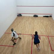Refurbished squash courts on display at exhibition event at Manor Park