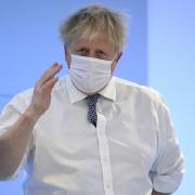 Prime Minister Boris Johnson during a visit to the Rutherford Diagnostic Centre in Taunton, Somerset