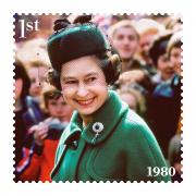 Queen Elizabeth II on a walkabout in Worcester in April 1980, one of eight stamps released to mark the Platinum Jubilee. Picture: Royal Mail/PA