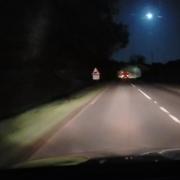 Caught on camera: huge fireball lights up sky as meteor spotted over Herefordshire. Picture: Ross Watkins