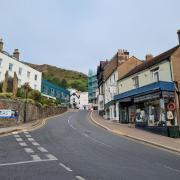 Looking up Church Street towards Worcester Road, from the junction with Abbey Road in Great Malvern