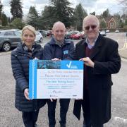 Jackie Godfrey-Hunt from West Mercia Police, Matt Robinson from British Parking Association and Peter Whatley, portfolio holder for resources at Malvern Hills District Council