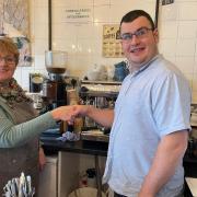 Poolbrook Kitchen and Coffee Shop owner Alison Pearson is preparing to hand the keys over to Andrew Oliver