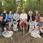 Council staff on their litter picking trip