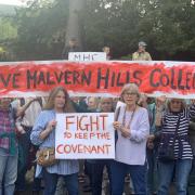 Campaigners were still hopeful of saving the college in May, when they demonstrated outside the council offices in Malvern