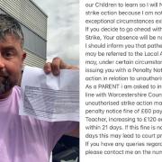FINE: Wes Joyce and the letter he sent to his chidren's schools