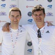 News: John Clarke and Chris Barr recently played at a tennis event at Wimbledon