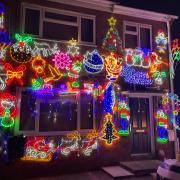 FESTIVE: The Christmas light display is on Beauchamp Road in Malvern.