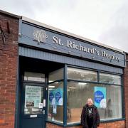 Esther Phillips, St Richard’s Hospice's Barnards Green Shop manager, outside the charity’s clearance shop premises