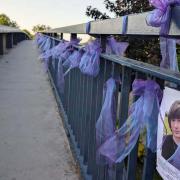 Ribbons wre tied to Upton Bridge in memory of Christie McCabe