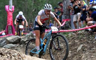 England's Evie Richards competes in the Women's Cross-Country at the Nerang Mountain Bike Trails during day eight of the 2018 Commonwealth Games in the Gold Coast, Australia. PRESS ASSOCIATION Photo. Picture date: Thursday April 12, 2018. See PA